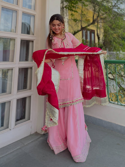 Raumya Neon Elegant Sharara Suit Set