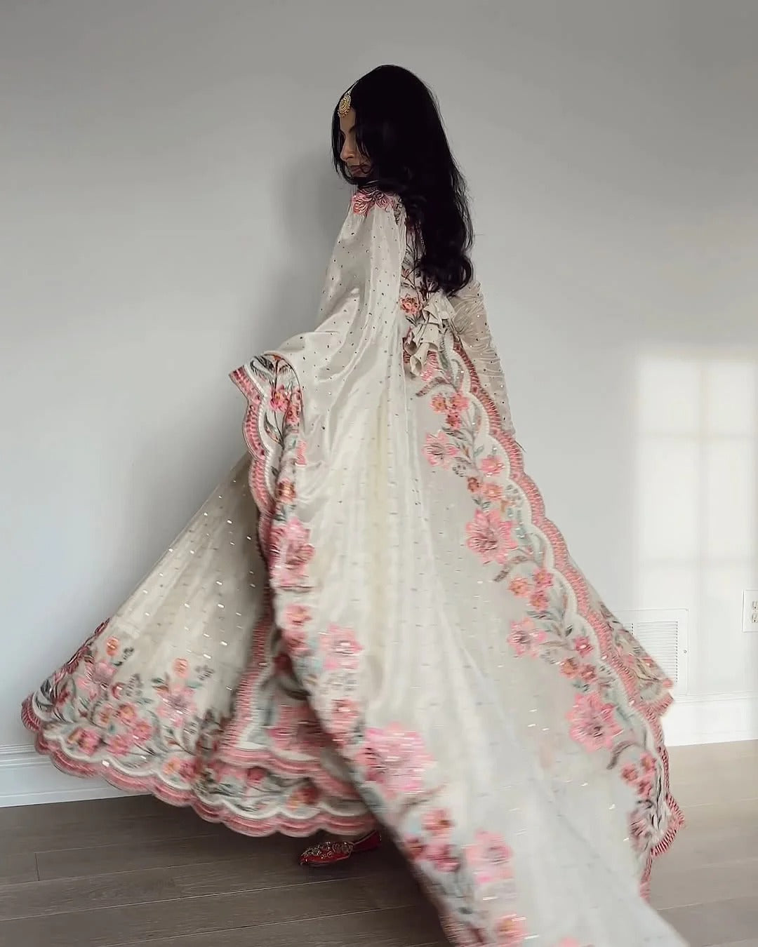 aarushi heavy pure vichitra silk gown