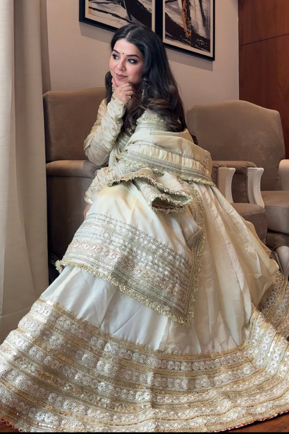 Neha Heavy Pure Vichitra Anarkali Suit Set
