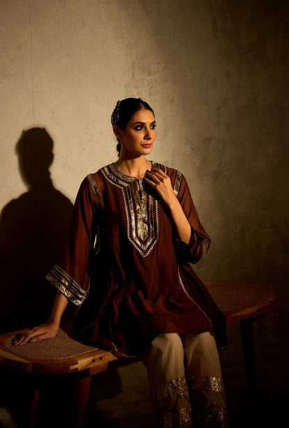 Brown Choga Style Gulabo Salwar Set