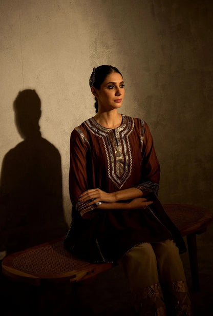 Brown Choga Style Gulabo Salwar Set