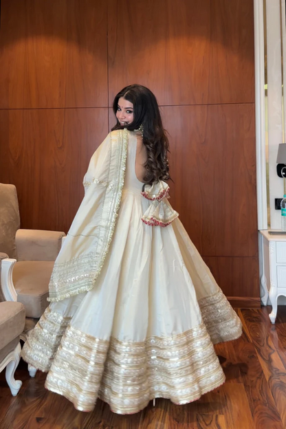 Neha Heavy Pure Vichitra Anarkali Suit Set