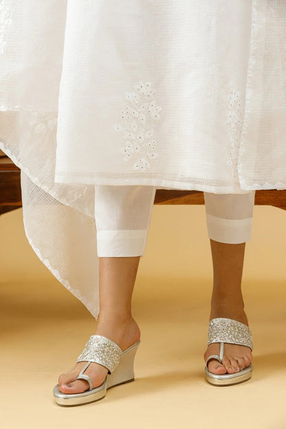 Phool Patti Kurta and Dupatta with em Work