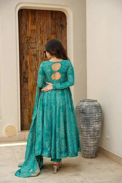 Magic Green Coloured Anarkali Suit