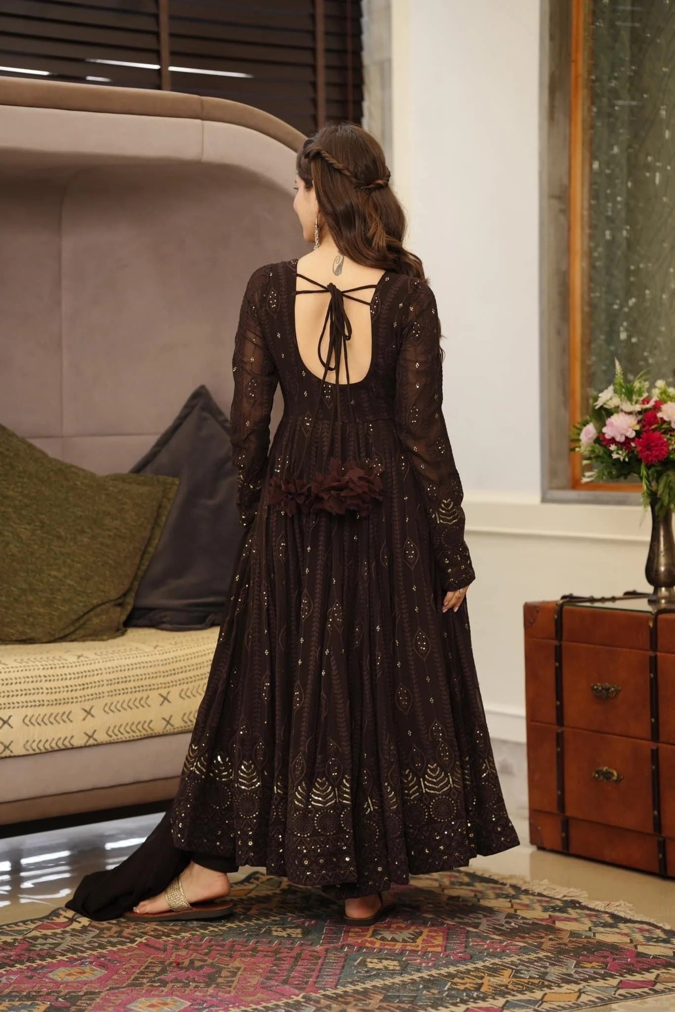 sanaya's' black or red suit set -01