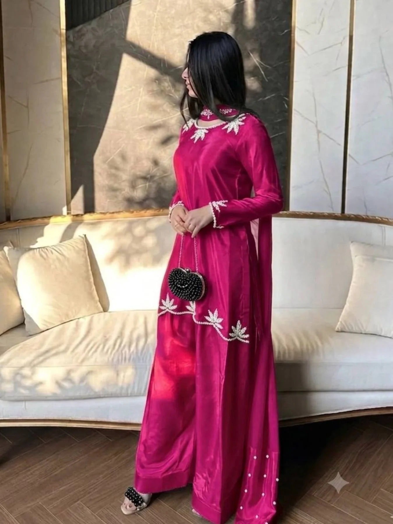 pakistani style farshi salwar suit set with dupatta
