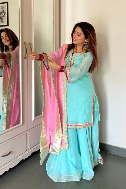 Kaumya Neon Elegant Sharara Suit Set
