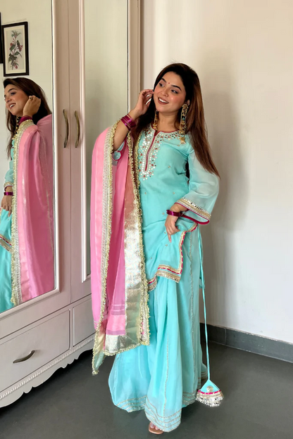Kaumya Neon Elegant Sharara Suit Set