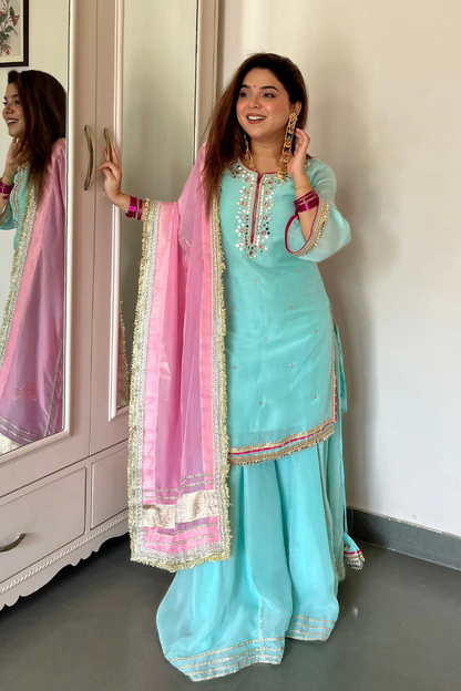 Kaumya Neon Elegant Sharara Suit Set