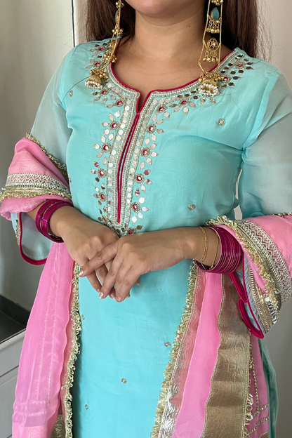Kaumya Neon Elegant Sharara Suit Set