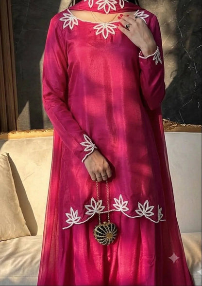 Pakistani Style Farshi Salwar Suit Set with Dupatta