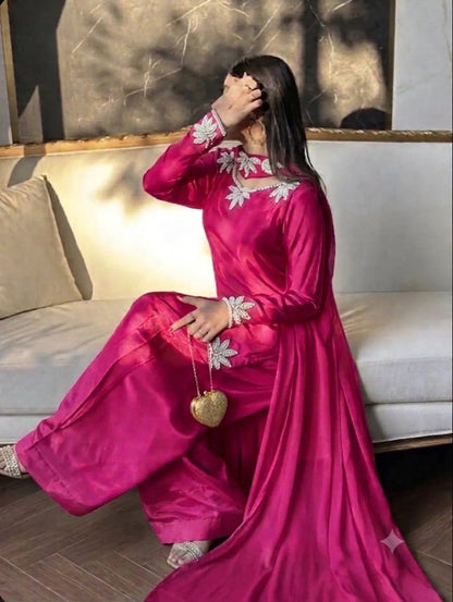 Pakistani Style Farshi Salwar Suit Set with Dupatta