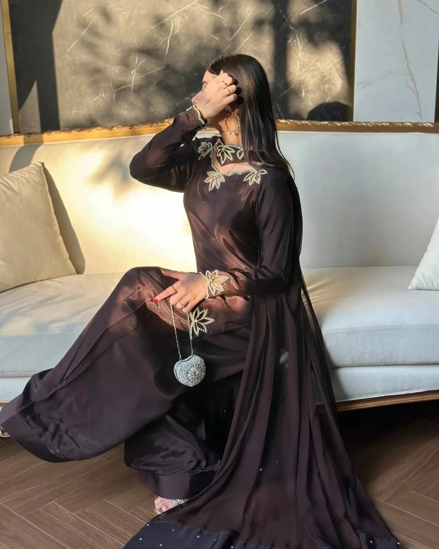 pakistani style farshi salwar suit set with dupatta