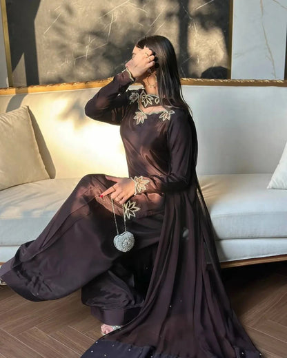 Pakistani Style Farshi Salwar Suit Set with Dupatta