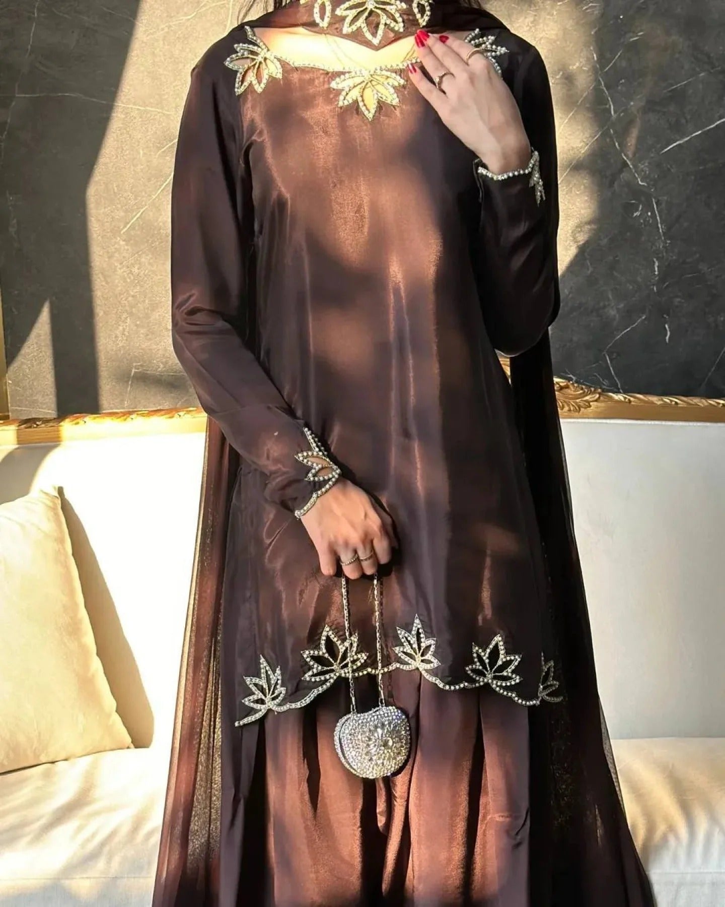pakistani style farshi salwar suit set with dupatta