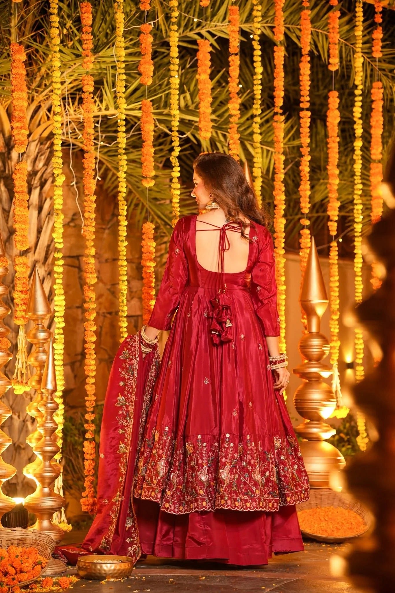 sangrida organza anarkali suit set