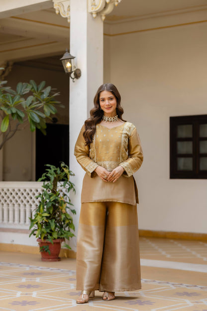 Banarasi Viscous Silk Embroidered Kurta Set