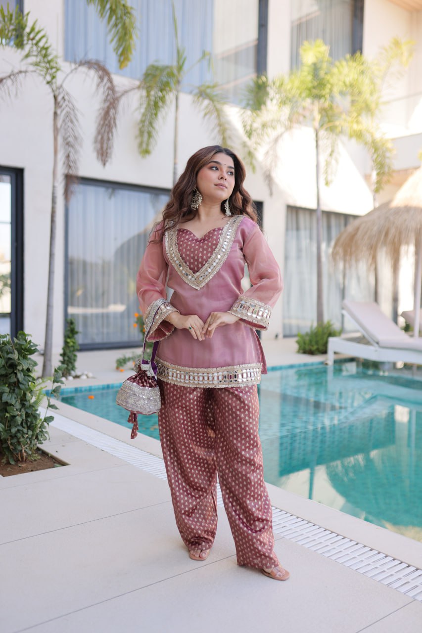 rose gold radiance kurta bottom with potali