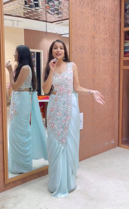 Poised to Perfection Silk Ready To Wear Saree