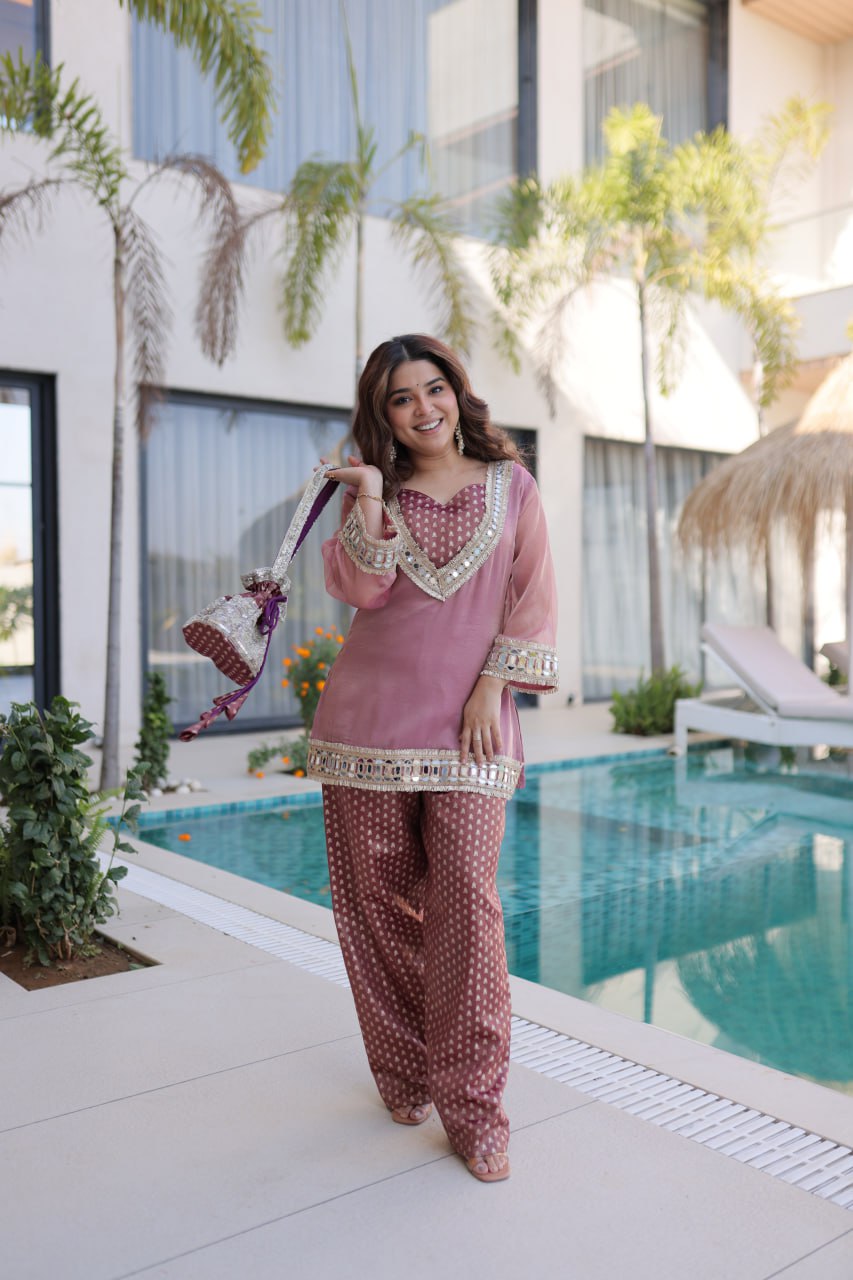 rose gold radiance kurta bottom with potali