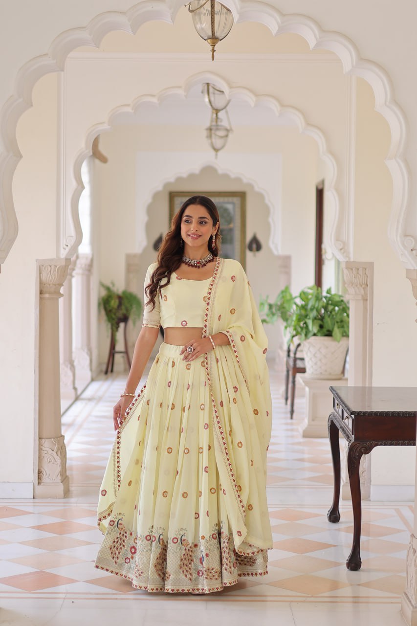 Sunlit Vichitra Grace Lehenga Choli Set