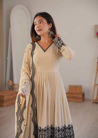 Aafreen Designer Embroidered Anarkali Suit
